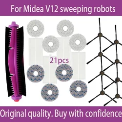 For Midea V12 Eureka J12 Ultra Robot VacuumThe consumables such as the main brush dust bag side brush cloth and filter screen