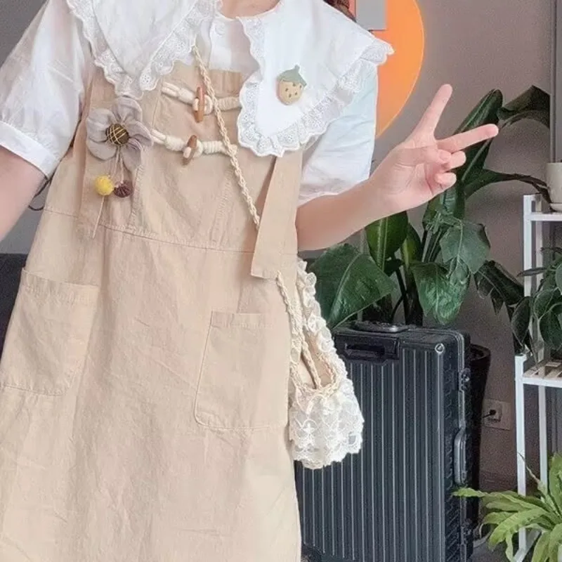 

Summer Cute and Gentle Girl Dresses Student New Korean Version Sen Age Reducing Top Versatile Strap Skirt Two Piece Set