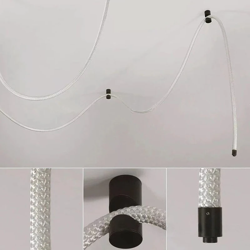 DIY Chandelier Designer Art Wrapped Line Hanging Lamp Suitable for Living Dining Room Bedroom Exhibition Hall Bedroom Lighting