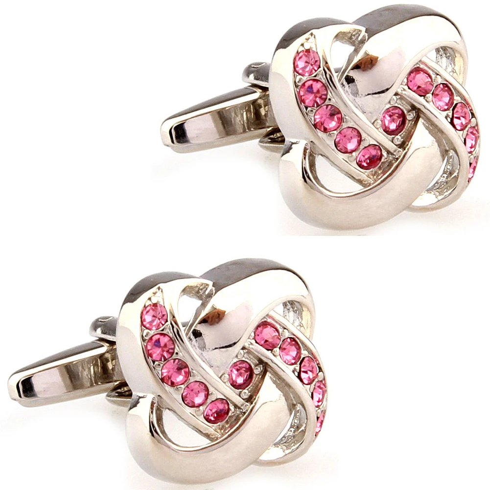 

4 Styles TZG Stainless Steel Cufflinks Men Cuff Links Stone Knots 1 Pair Fashionable