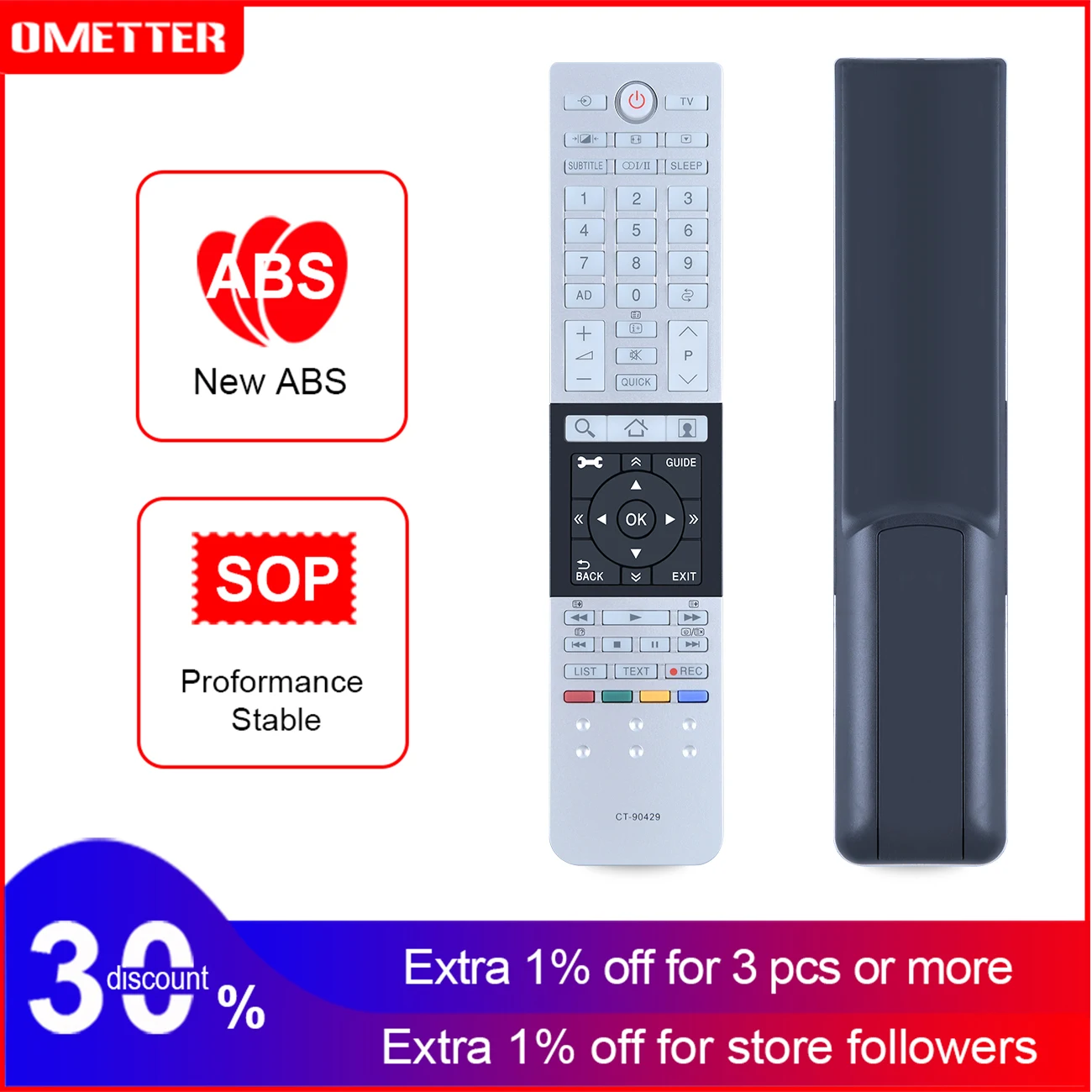 

Accoona New Remote Control Replacement for Toshiba CT-90430 CT-90429 CT-90427 CT-90428 CT-90444 Ct-8054 4K Ultra HD TV 84L9300U