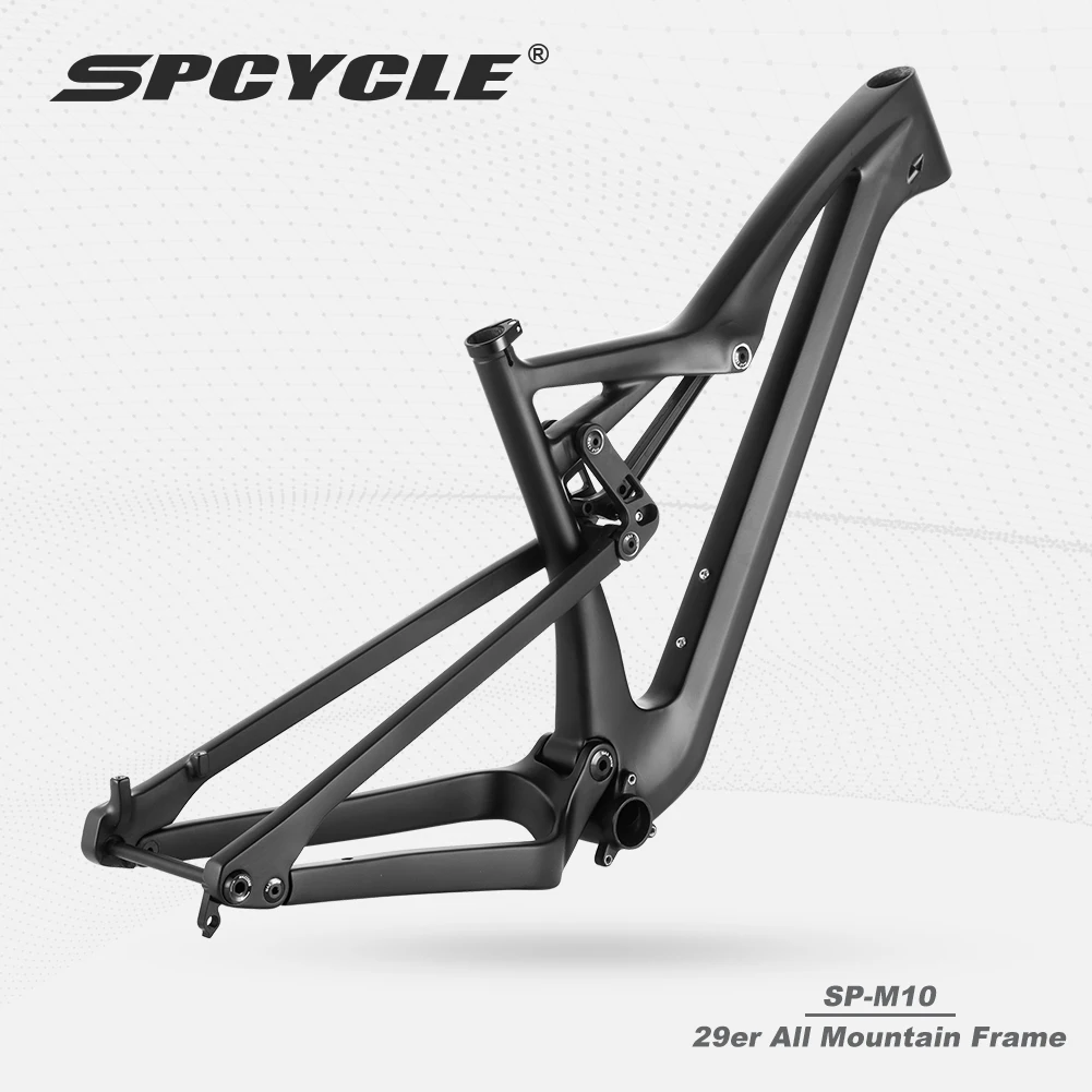 Spcycle 29er All Mountain Bike Frame 29 Boost Full Suspension Carbon MTB Frame Traval 150mm AM Carbon Frame