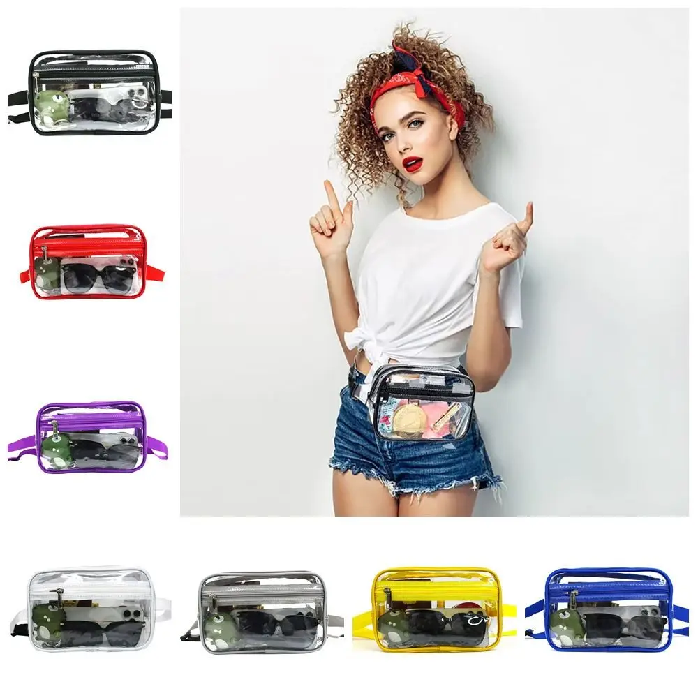 

Waterproof Shoulder Bag Transparent Waist Bag Sport PVC Fanny Pack Phone Bag Cycling Bag Woman Waist Packs Women