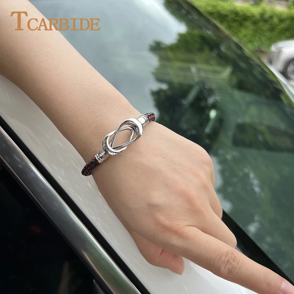 New Arrivals Beautiful Women Leather Bracelet Stainless Steel Accessories Cross Magnetic Buckle Elegant Small Adorn Article Gift