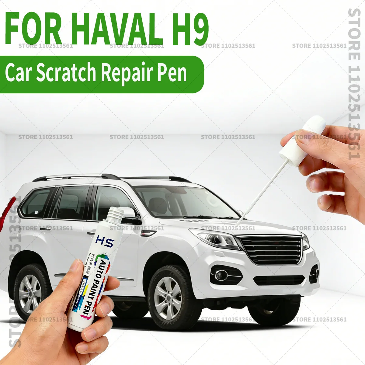 Car Paint Repair Pen Touch Up Scratch Remover DIY Auto Accessories Gray WEY104 White Premium Black 8M CA4 Green 195 For HAVAL H9