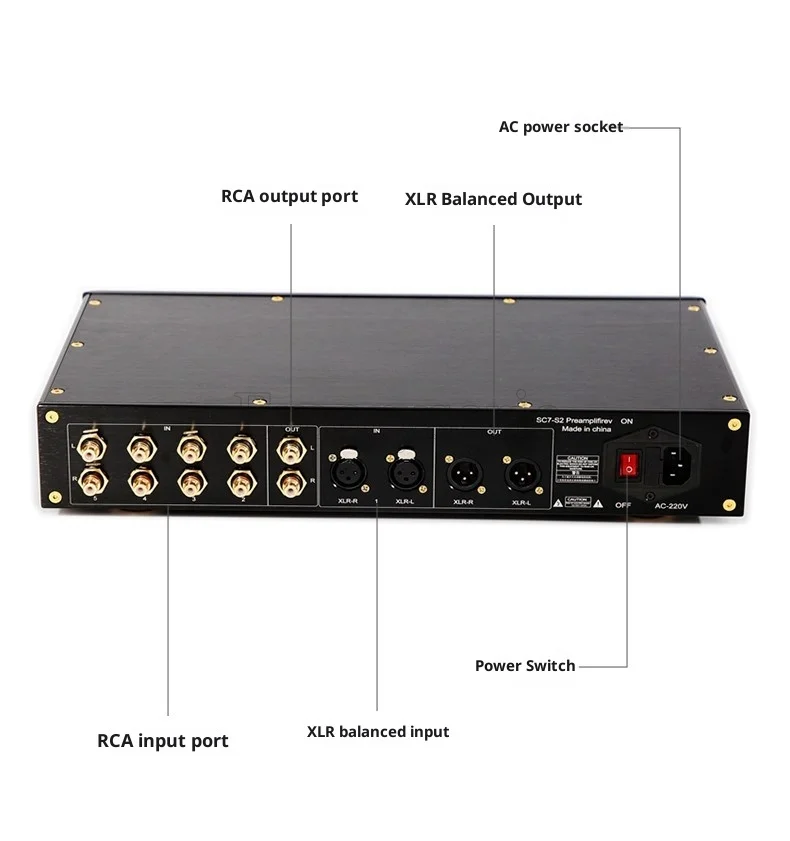 1:1 Clone SC7-S2 Marantz Circuit Classic مضخم صوت هاي فاي متوازن بالكامل مع جهاز تحكم عن بعد