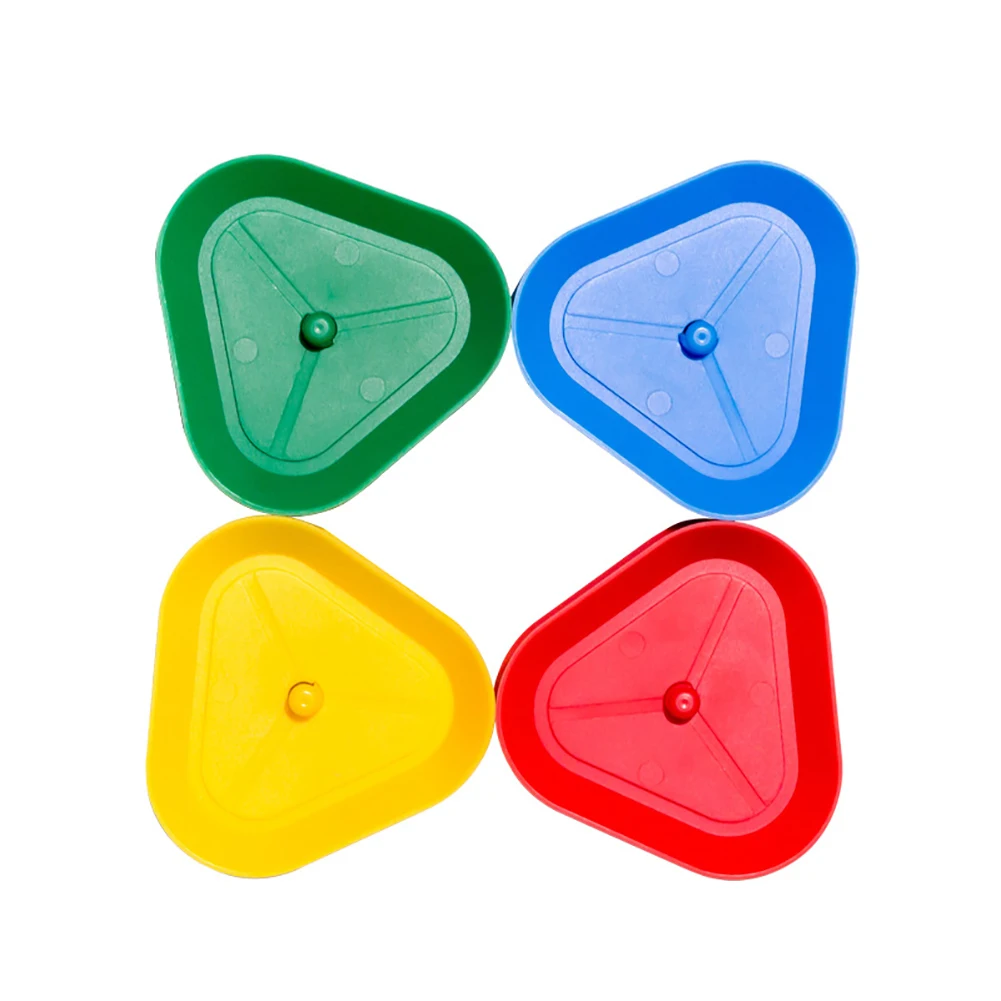 Set di 4 Portacarte da Gioco a Forma di Triangolo, Supporto per Carte da Gioco in Plastica per Anziani, Bambini e Adulti