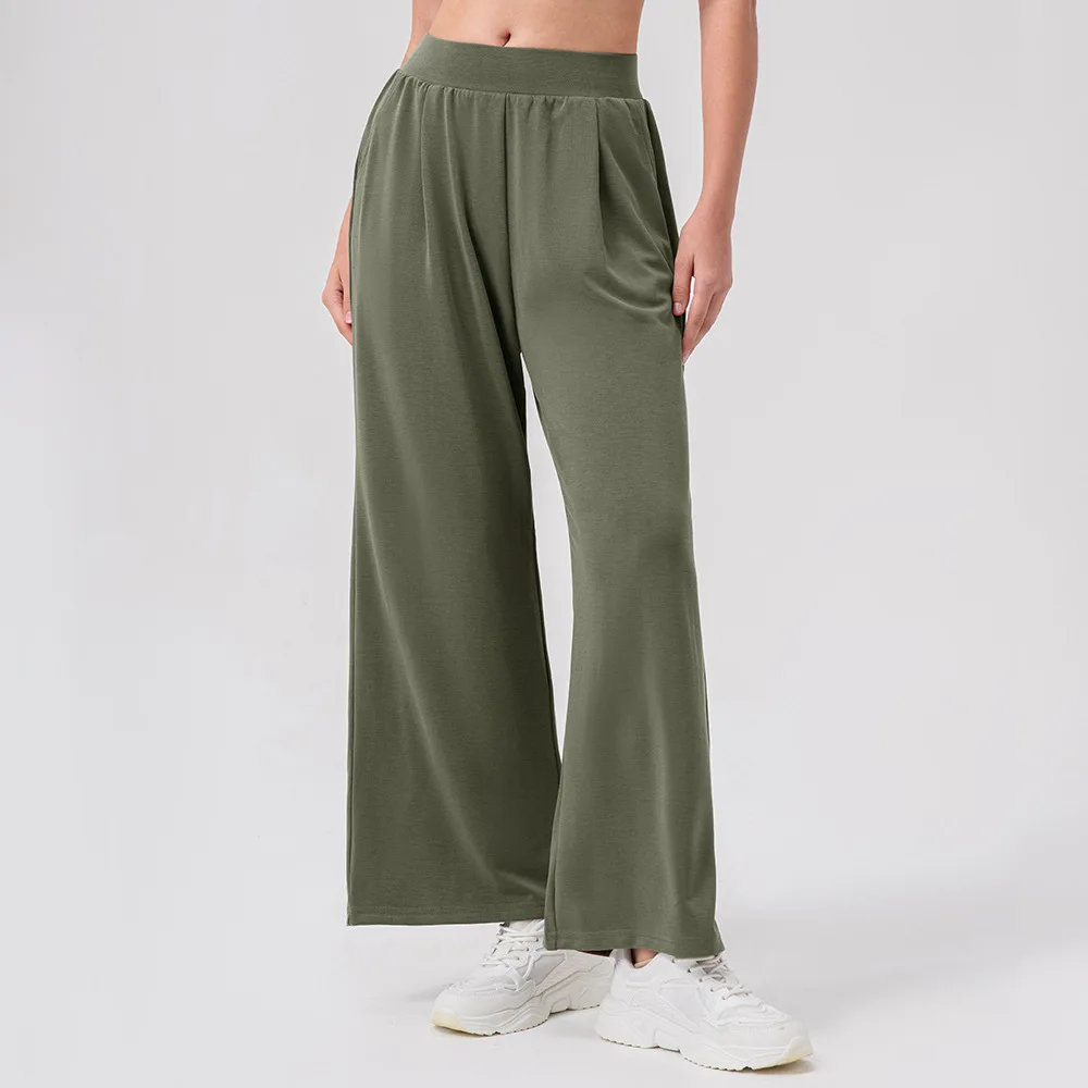 Sports Wide Leg Pants for Women, Loose Fitting Straight Leg, Casual Fitness, Running, Cropped Pants, Loose Yoga Pants