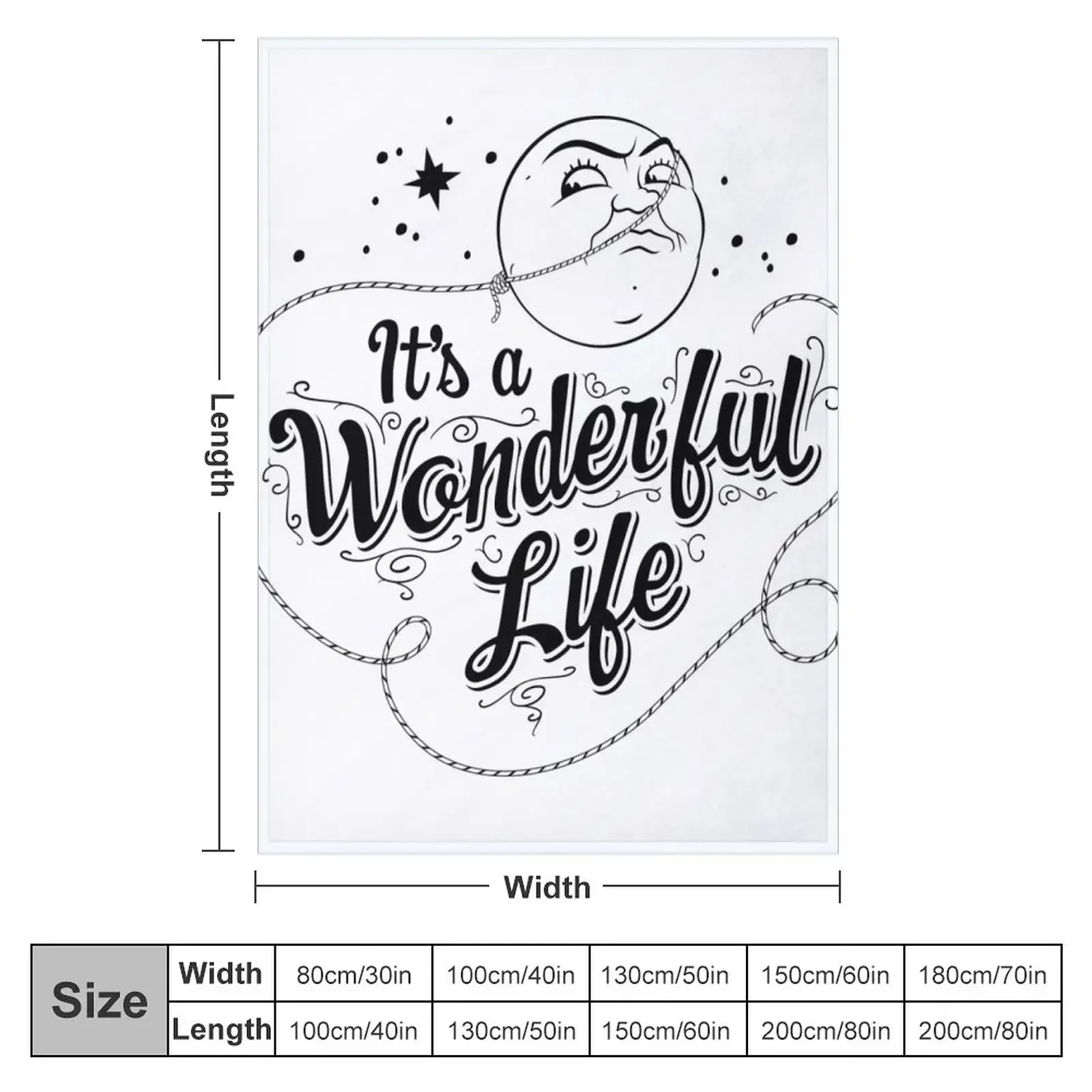 It's a Wonderful Life - Title Throw Blanket couch cozy soft plush fuzzy picnic outdoor blanket