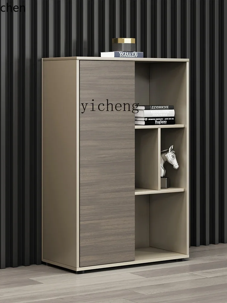 v1   Locker Wooden Filing  Floor Cabinet Printer Storage