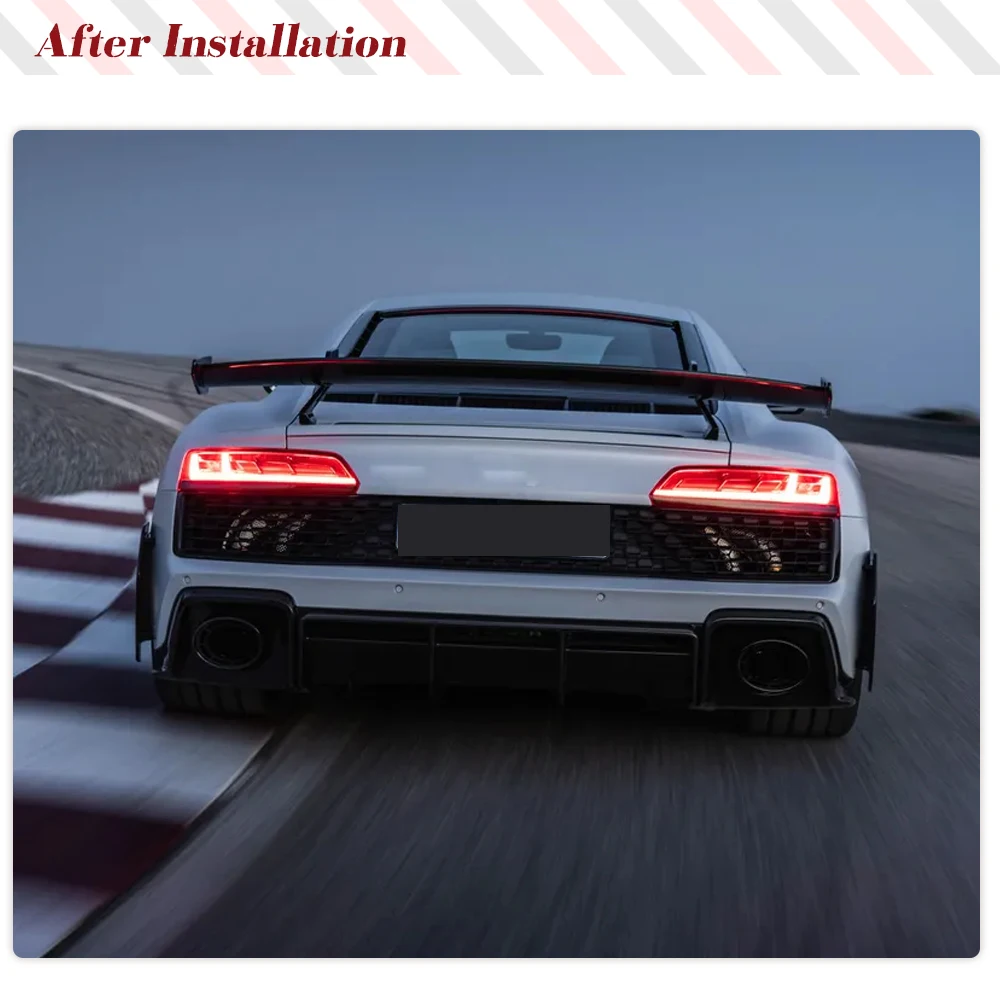 Prepreg Dry Carbon Car Rear Trunk Spoiler Protector for Audi R8 V10 GT Performance Coupe 2023 New R8 Spyder Carbon Car Body Kits