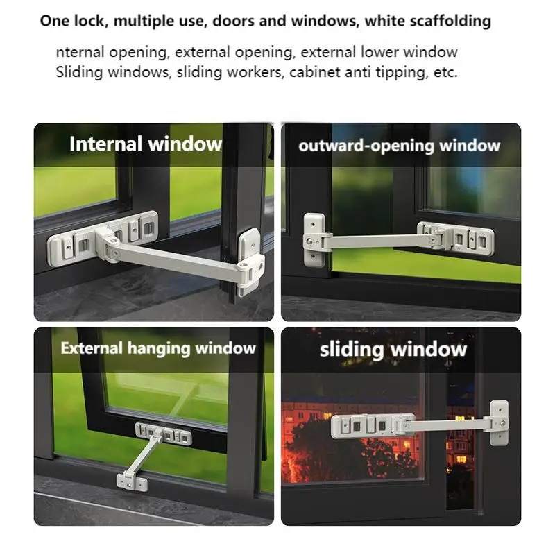 Picture 4: Window limiter, no punching, no nailing, self-adhesive window lock, adhesive door and window safety lock, casement window