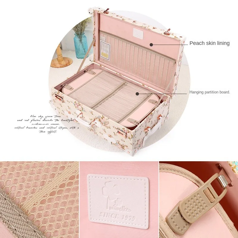 Suitcase Female Retro Silent Universal Wheel Travel Bag Luggage Password Trolley Case Cabin Carry-on Bag Rolling Luggage Set