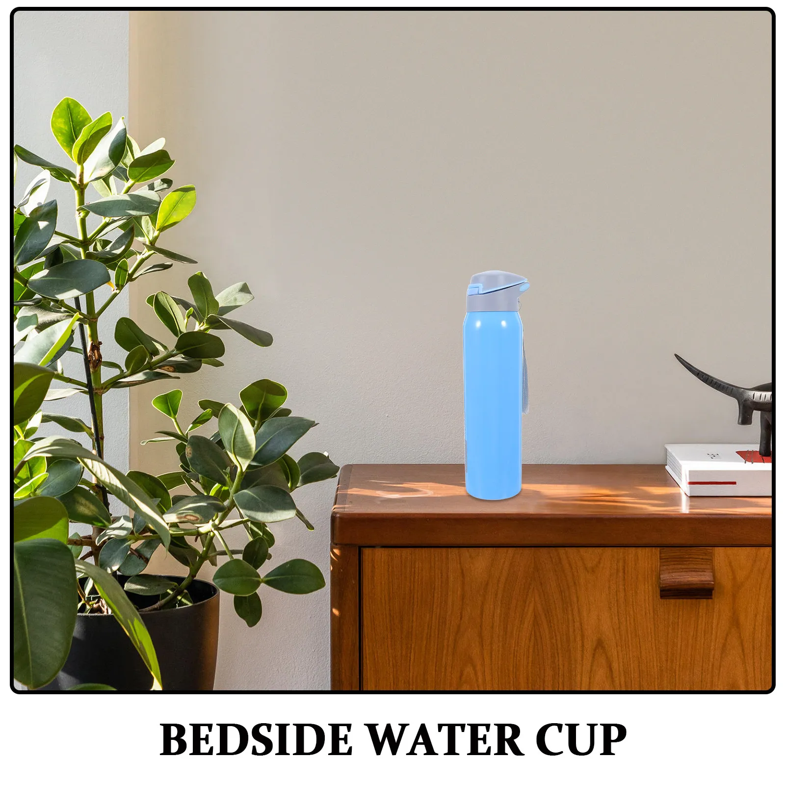 500Ml Bedside Water Cup Straw Insulated Spill Proof Hospital Mug Choking Prevention Drinking Cup for Disabled Elderly view 5