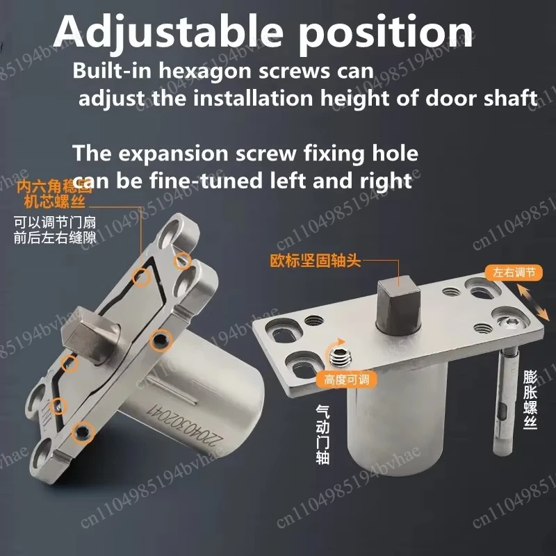 360 Degree Revolving Wood Door Pivot  Hinge Rotating Shaft Buffer Concealed Automatic Return Hydraulic Floor Spring