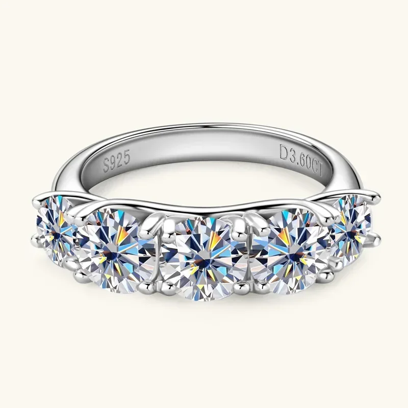 

s925 Sterling Silver Moissanite Ring Sparkling Lab Diamond Engagement Band for Women Wedding Fine Jewelry Gifts