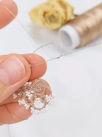 Sanbest 3 Strands Metallic Weaving Thread Handmade DIY Bracelet String Stitch Threads Crochet Yarns for Tatting Color Pink - 153