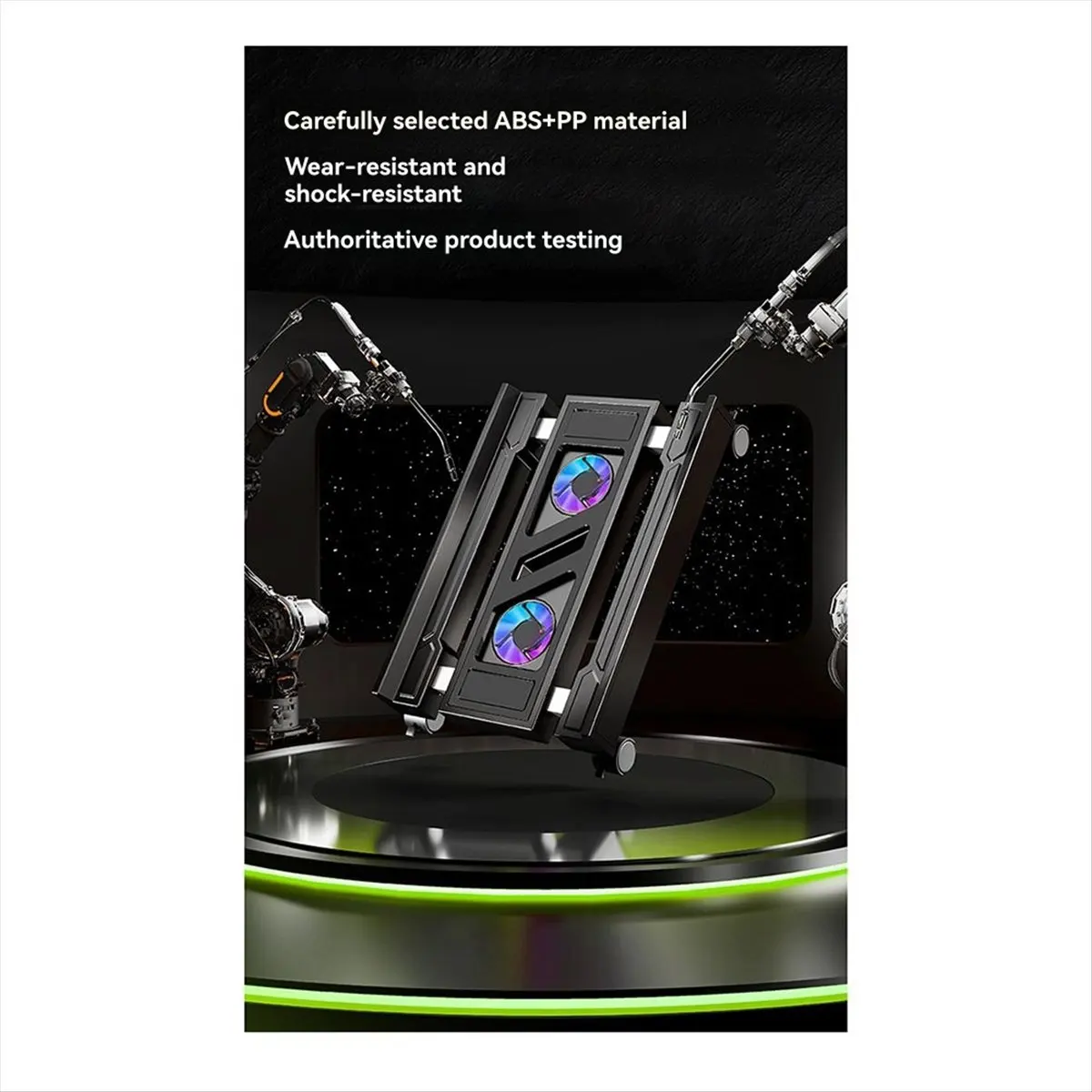 High-quality PC accessories in Stock Adjustable PC Tower Stand with RGB Cooling Fan