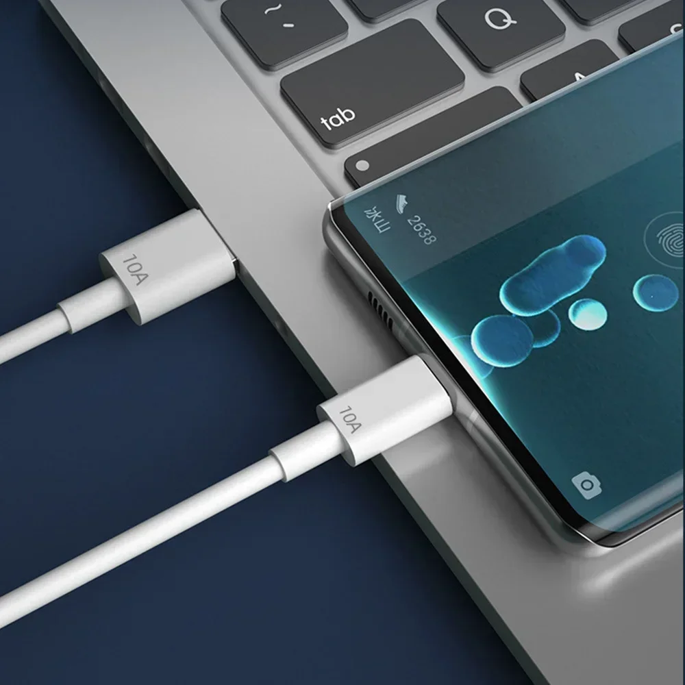 Samsung, Xiaomi, Huawei, Androidスマートフォン用の高速充電ケーブル,ユニバーサル,USB-C,急速充電ケーブル,データコード,10a,120W