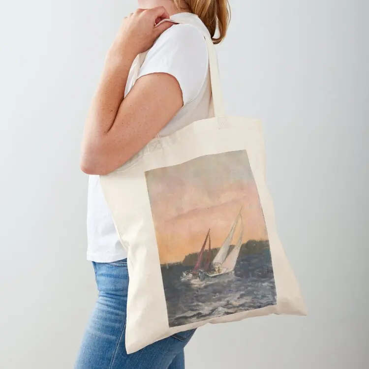 

Windy Sunset Sailing Tote Bag Shopper handbag tote bags cloth bags Portable shopping bag shopper bag women canvas