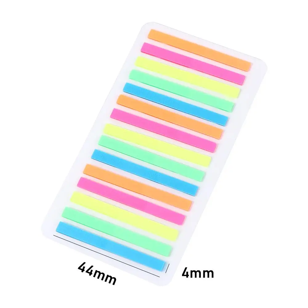300 Pcs PET Stickers Index Transparent Practical Page Marker Fluorescent Memo Pad Writing Pads Note Label Sticker