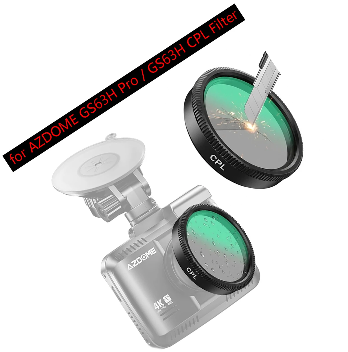for AZDOME GS63H pro HD CPL Filter HD Lens Dust Protection Anti Glare for AZDOME GS63H CPL Filter