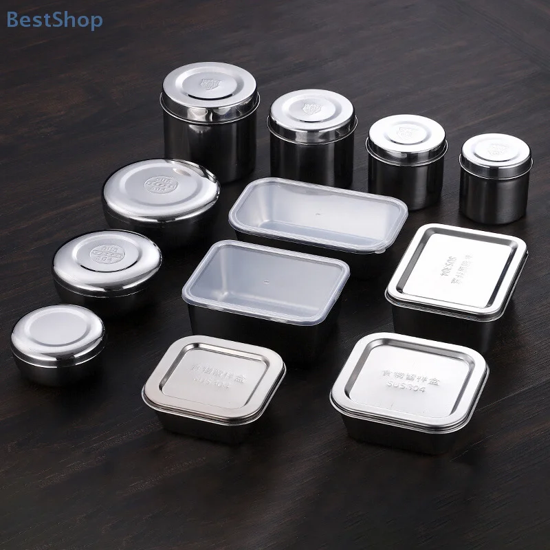 

304 Stainless Steel Sample Retention Box School Food Bowl Kitchen Sample Retention Bottle Rectangular Box With Lid