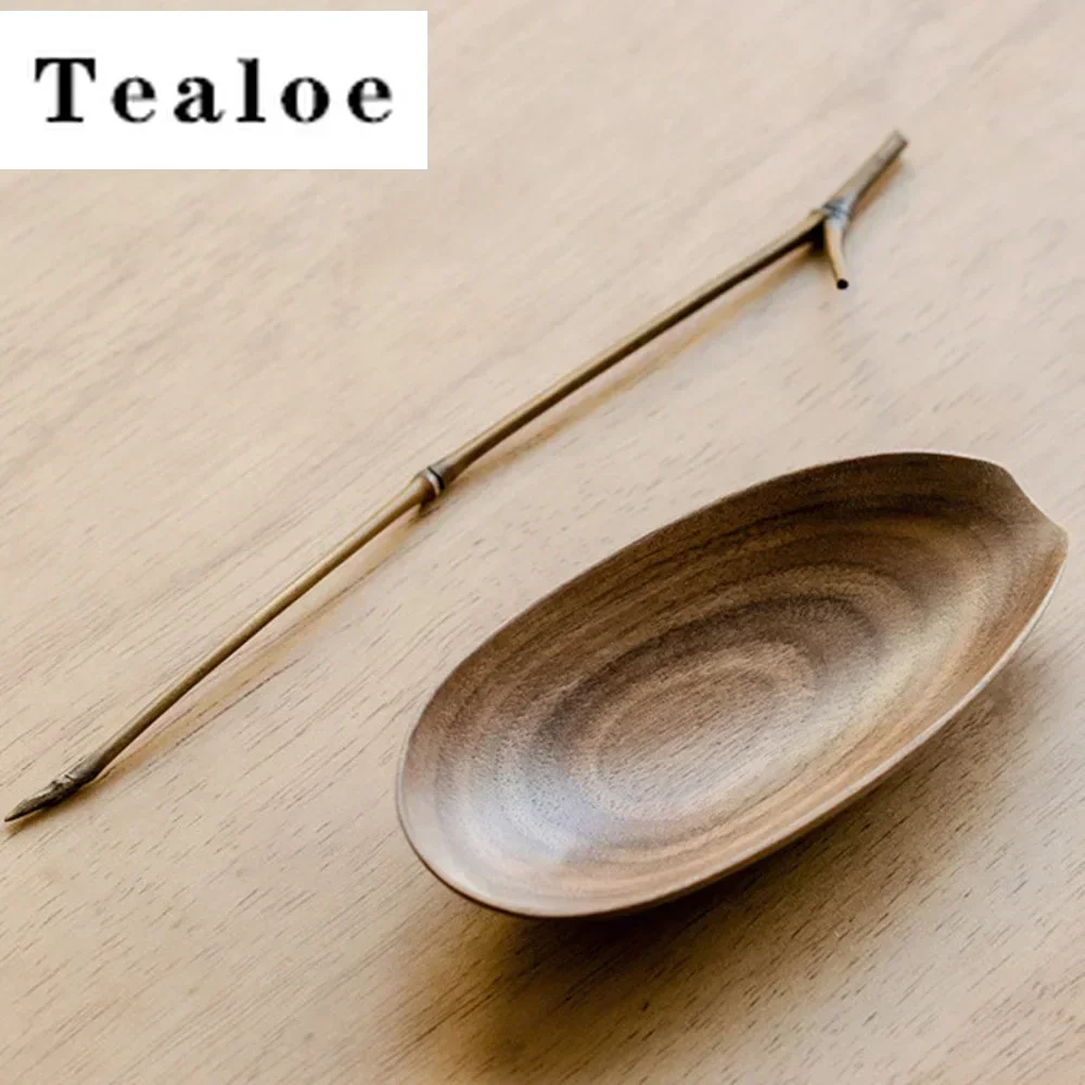 Zen Walnut Pleasure-boat Vessel Tea Scoop Zen Tea Leaf Container Shovel Chahe Appreciation Ladle Chinese Tea Set Supplies Craft