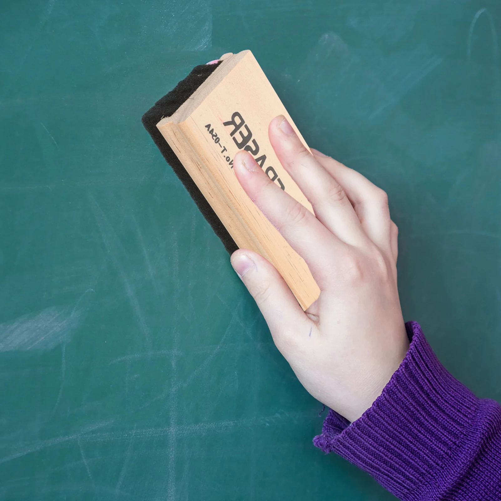 

2Pcs Wooden Blackboard Eraser Premium Fiber Felt Brush for Classroom Teaching Home Office Dry Eraser for Blackboards