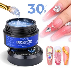 30g Super Strong Rhinestone Glue For Nails-No Wipe, Uv Lamp Cured Gel Adhesive For Gems, Crystals & Beads, Long-Lasting,DIY Use