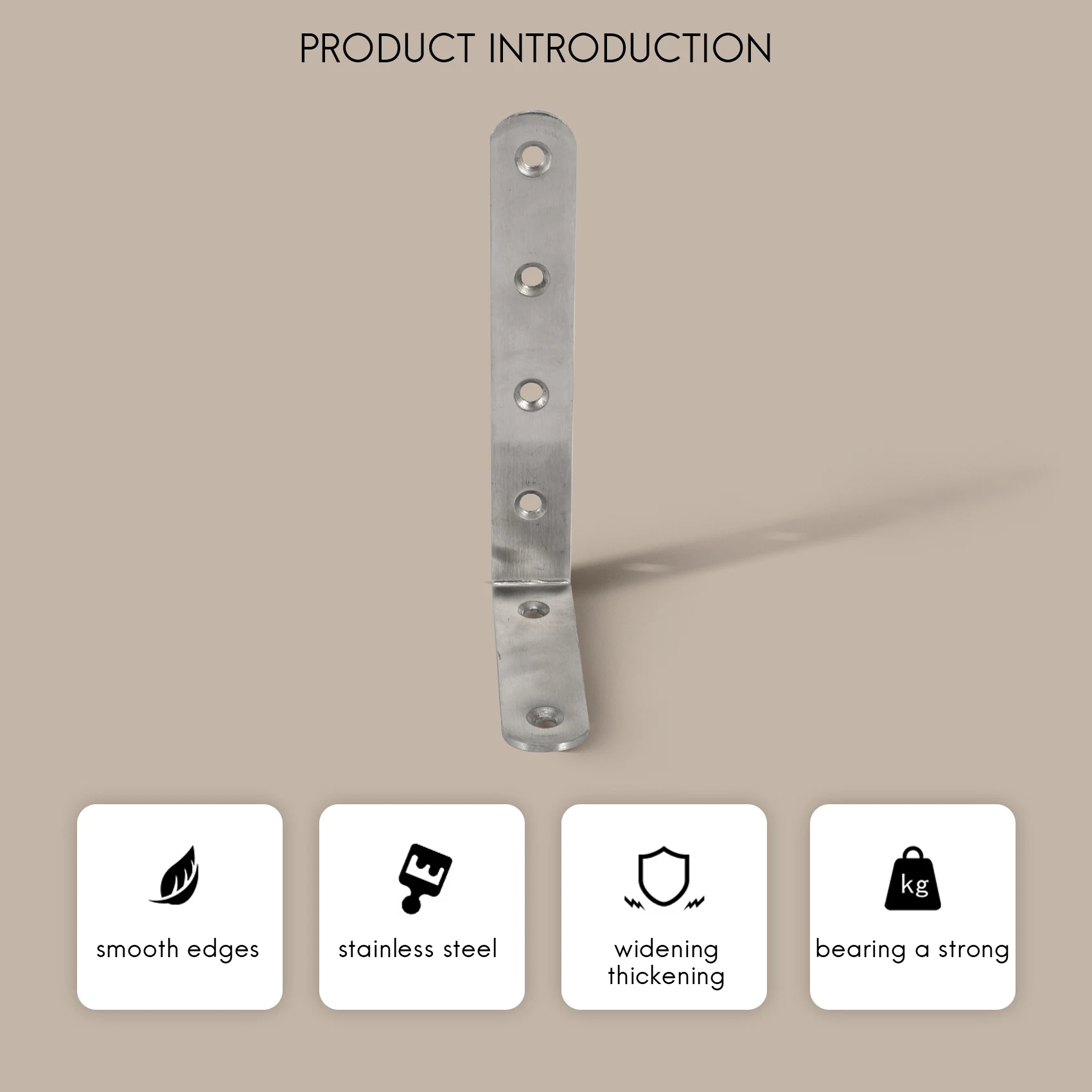 A62X 125x75mm L شكل الفولاذ المقاوم للصدأ الجرف دعامة زاوية ركيزة زاوية