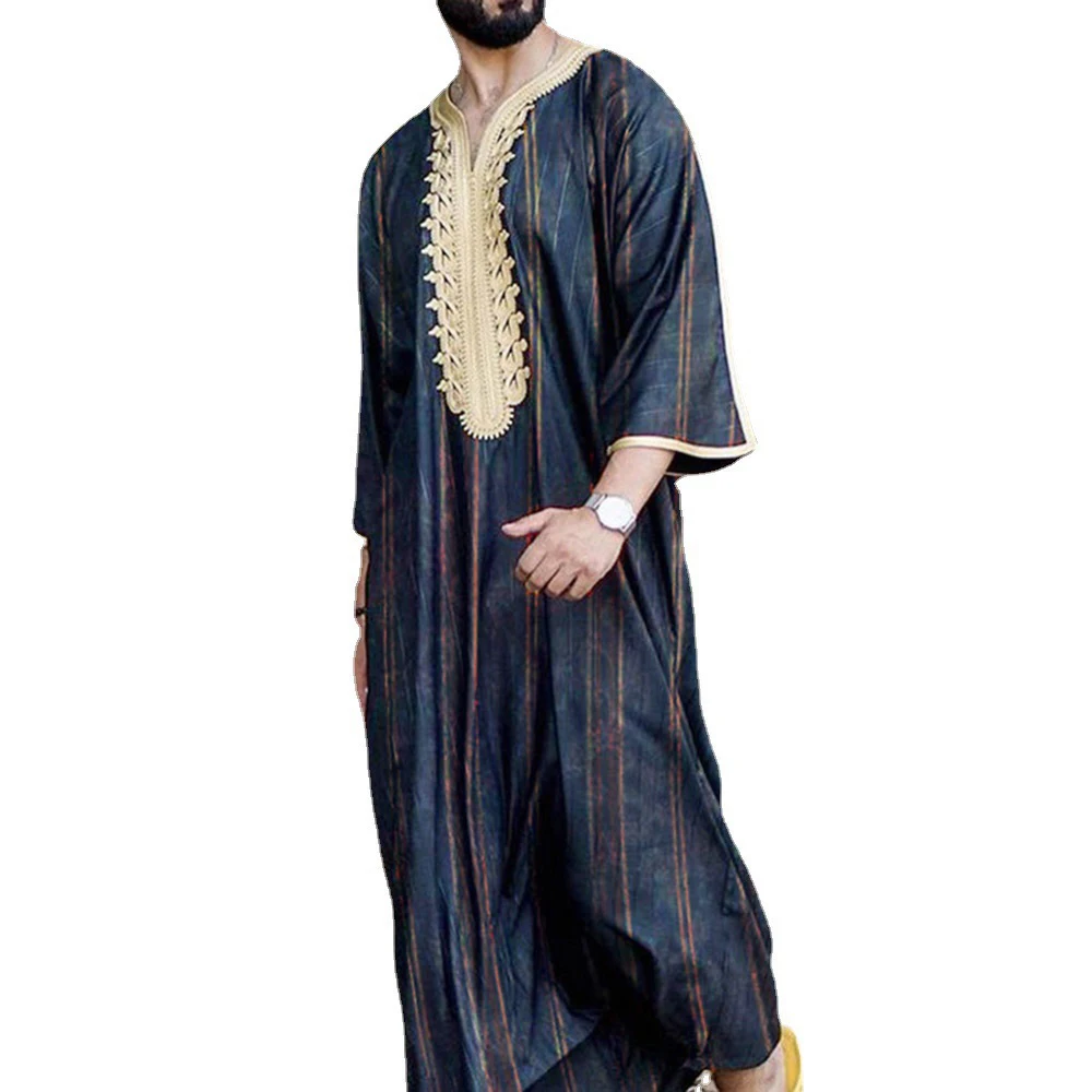 Islam Muslim Men Clothing  Jubba Thobe Abaya Homme Musulman    Caftan Islamic Robes Saudi Arabia Pakistan Fashion Dress Man Gift