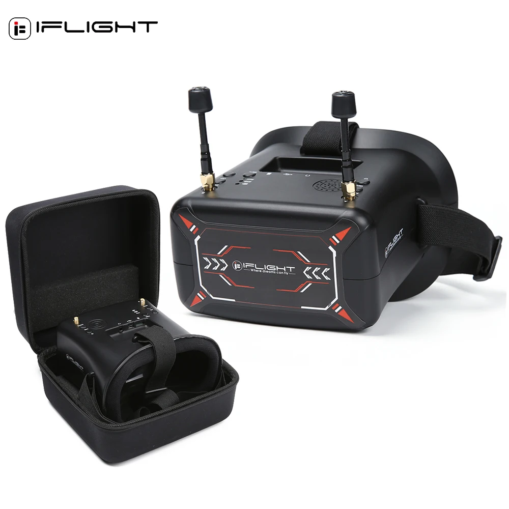 

IFlight 5.8GHz 40CH DVR FPV Goggles 4.3inch 480*272 LCD Screen Built-in 3.7V 2000mAh Battery For RC FPV Racing Drone