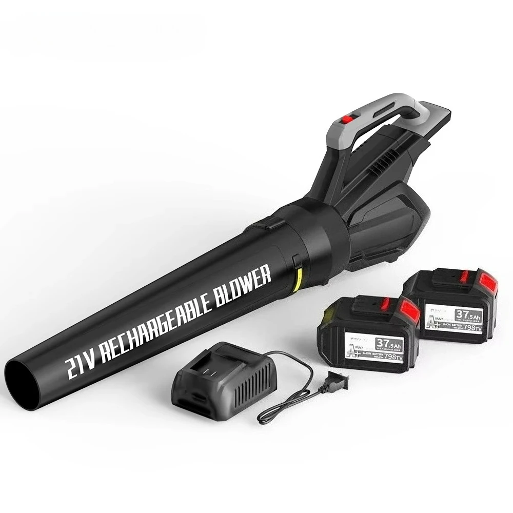 เครื่องเป่าลมไร้สายพร้อมแบตเตอรี่และที่ชาร์จ 20V เครื่องเป่าลมดูดใบไม้แบบมือถือไร้สายพร้อมถุงและเครื่องเป่าหิมะ