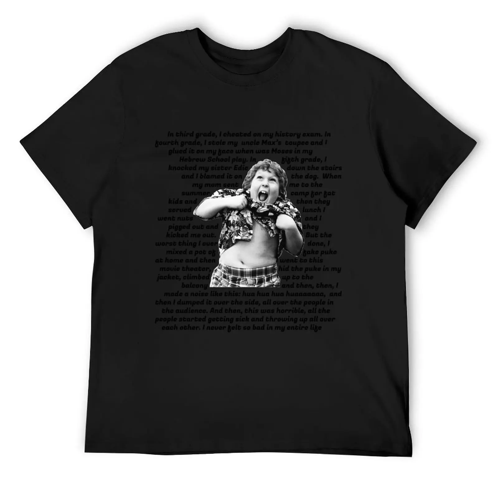 

Chunk'S Confession Sticker T-Shirt graphic shirts luxury t-shirt anime t shirts mens big and tall t shirts