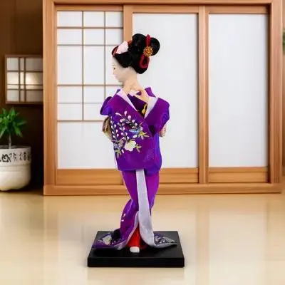 1-個芸者クラフト装飾日本美術工芸品着物スタイルデスクトップ装飾環境に優しい軽量家の装飾壁