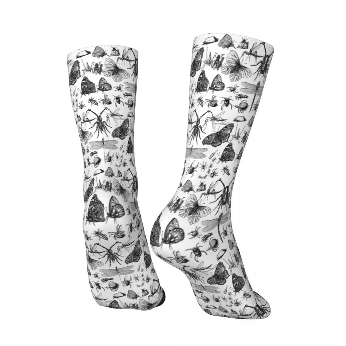 All Seasons Adolphe Millot Spider Insectes Science Illustration Socks Harajuku Sport Middle Tube Socks Stockings for Men Women