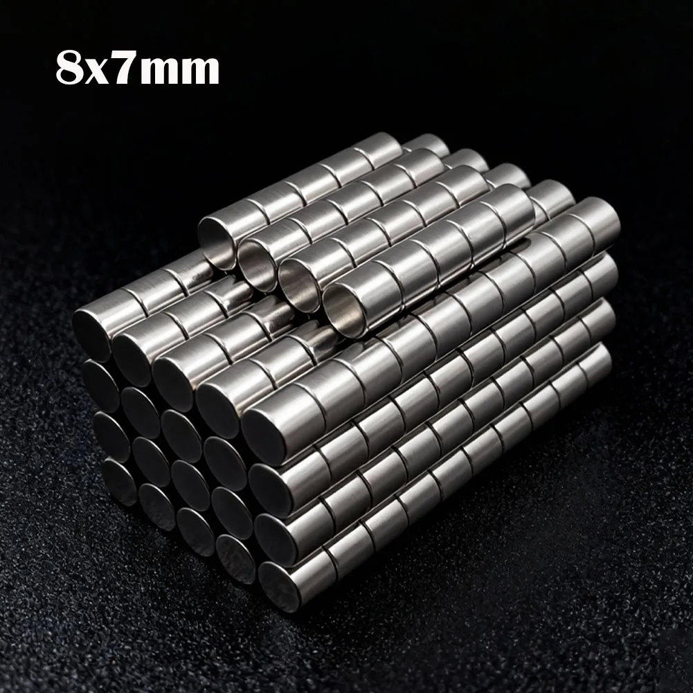 

10-200Pcs 8x7mm Super Powerful Round Magnet Neodymium Magnets N35 NdfeB Strong Magnet Permanent Magnetic Imanes Magnetic Sheet