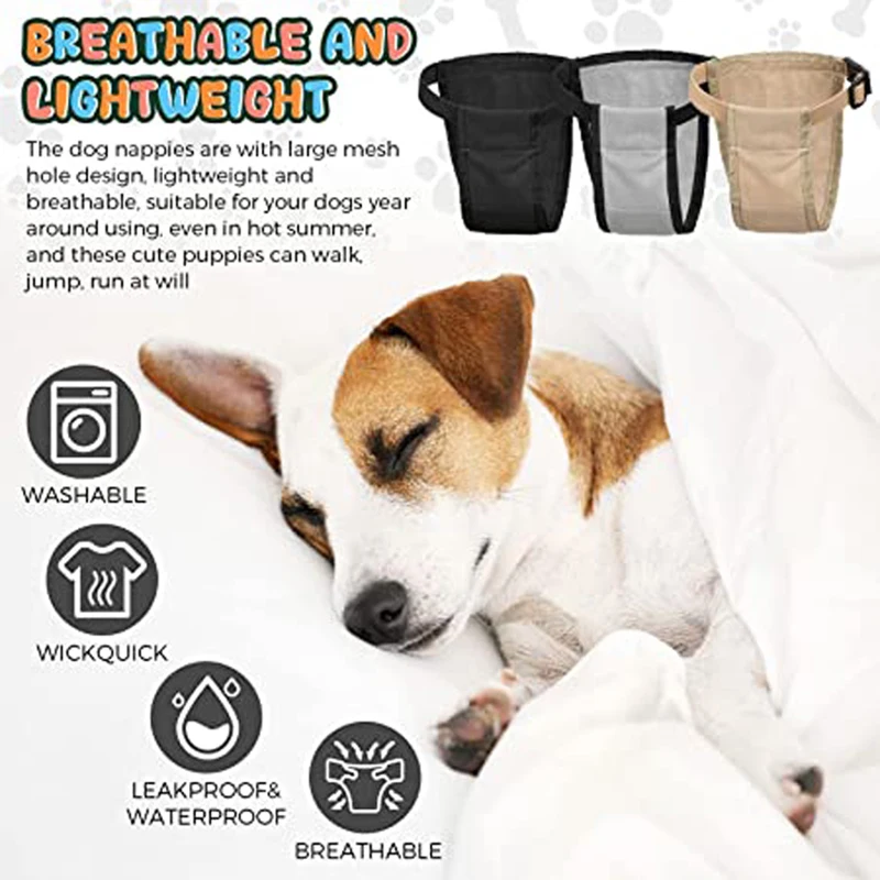 Pet Safety Panties Dog Diaper Dog Menstrual Pants Washable Adjustable Pants Protective Trousers Female Dog Physiological Pants