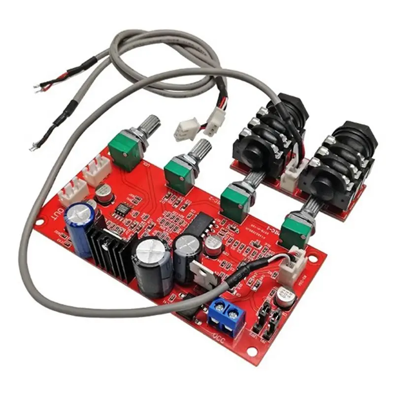 AA08-DC 7-24V Microphone Amplifier Board PT2399 Digital Microphone Amplifier Board Karaoke Plate Reverb