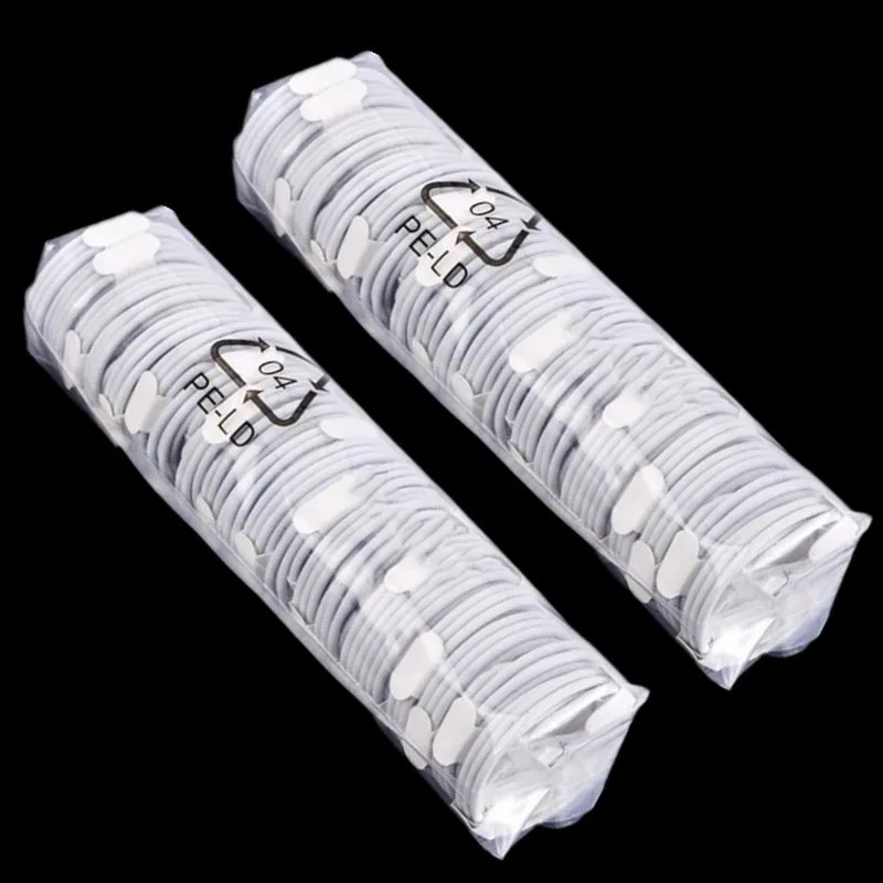 100 STKS 1 M USB Kabel Data Charger Cord Lijn Voor Telefoon 7 8 xr 11 12 13 14 Micro USB Type C Kabel Voor Samsung Xiaomi Smartphone