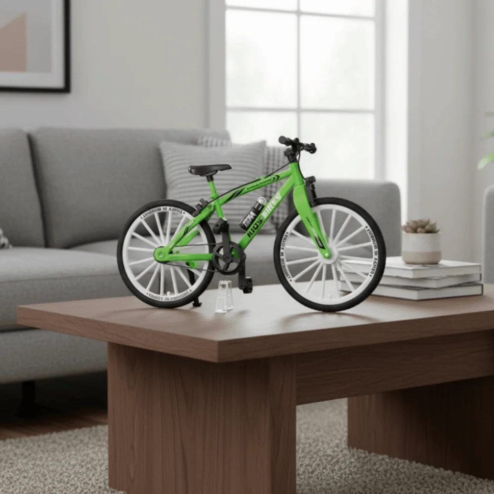 Simulation Mountain Bike Model Home Decor 1：10 Scale Off-Road Racing Bicycle Plastic Material Alloy Bicycle Collection view 4