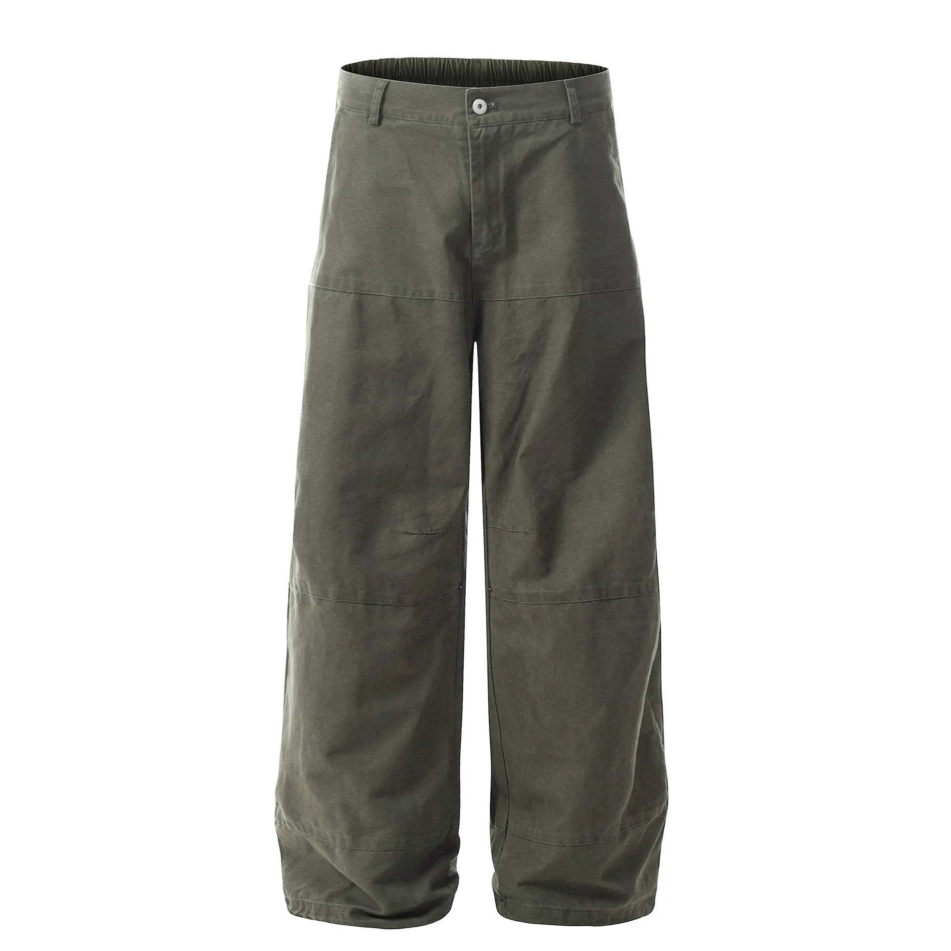 OR FL American Retro Wash and Age 100 Cotton Women Cargo Trousers Baggy Staraight Women's Y2k Solid Color Wide Leg Pants