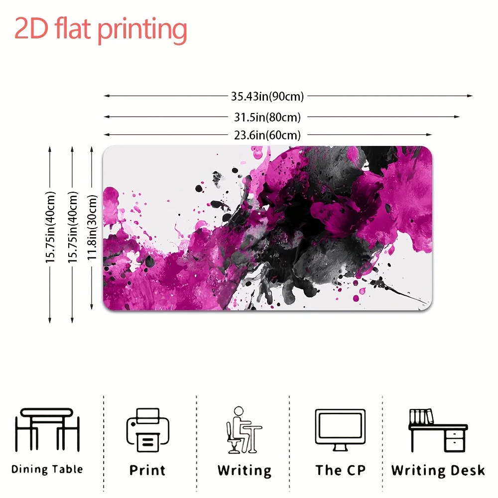 Ink Splash Abstract Gaming Mouse Pad XXL Large Desk Mat Non-slip Rubber Keyboard Pad for PC Gamer