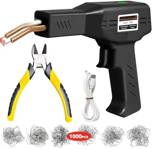 

220W Cordless Plastic Welder Kit – 5000mAh, USB Rechargeable, 1000 Staples, Hot Stapler for Car Bumper Repair