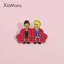 Cartoon Movie Lapel Pin Funny Comedy Animation Badge Enamel Pins For Hats Clothes Backpacks Decoration Accessory Jewelry Gifts