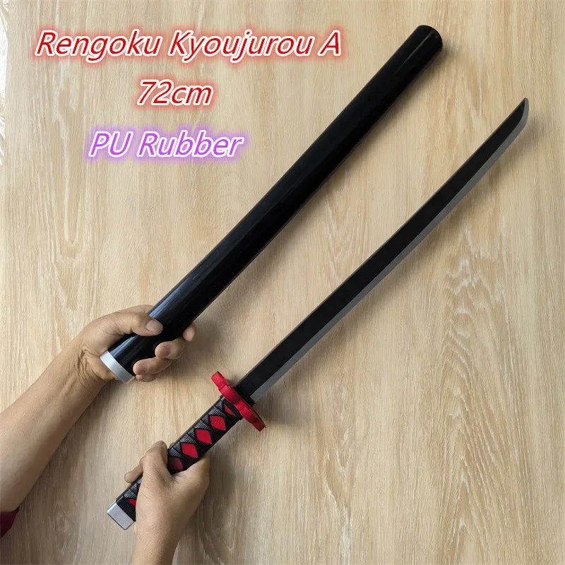 Cosplay Assembled Demon Slayer Katana Sword Original Anime Weapon Orange  Kyoujurou Tanjirou Rengoku Kyoujurou Swords 72cm