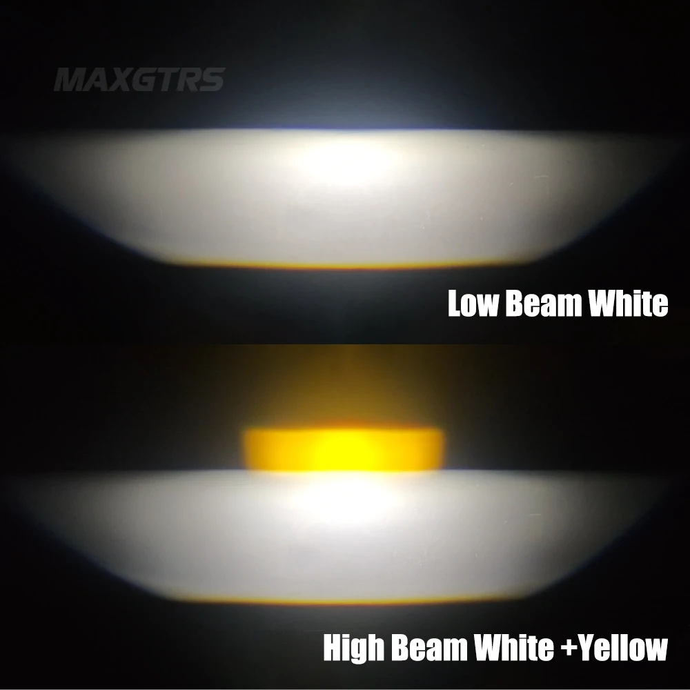 Three Lens Grille Light LED Spotlight 85W High Low Beam Pods Car Motorcycle Headlight Projector Lens Fog ATV UTV Off Road 12V/24