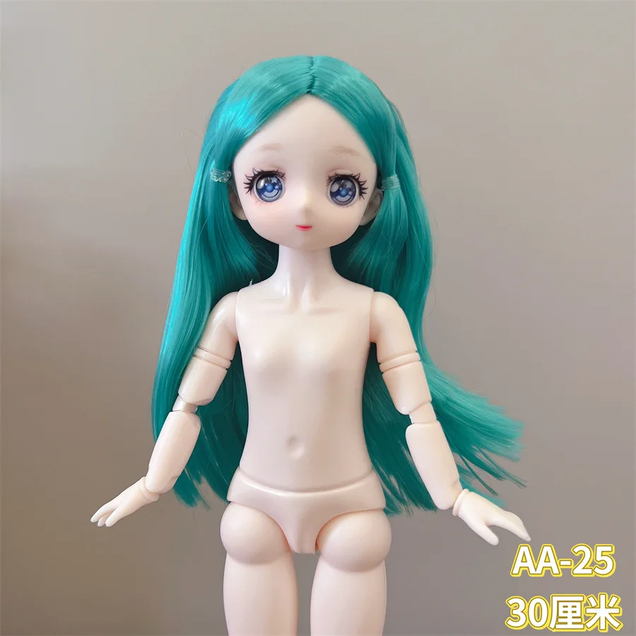 소년과 소녀용 1/6 BJD 인형 장난감, 볼 조인트 스위블 네이키드 메이크업, 귀여운 만화 인형, 28cm