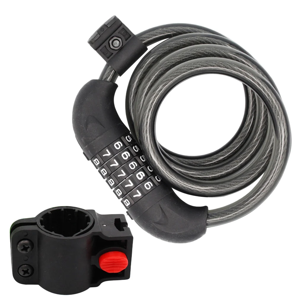 

1Pcs High Security Steel Wire Bike Lock 5 Digit Combination Anti-Theft Spiral Cable Lock for Bicycle Motorbike Protection